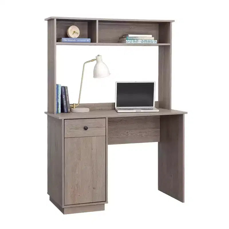 GDFStudio Harper 60H Wood Desk with Hutch