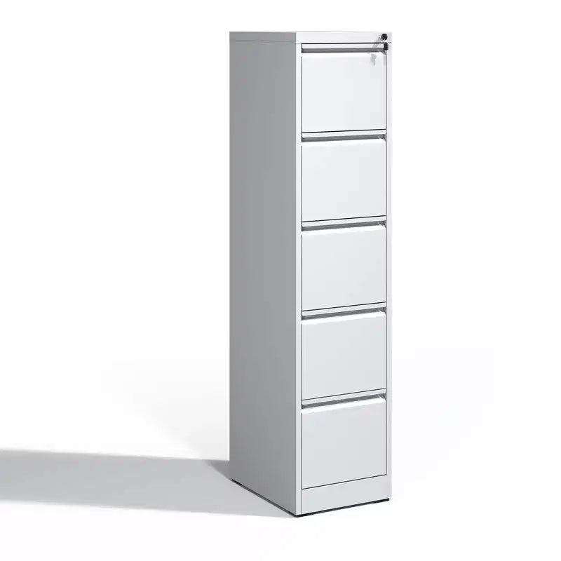 5 Drawer Vertical File Cabinet with Lock, Metal Locking Filing Cabinet for Home Office, File Storage Cabinet for A4/Letter/Legal Size File