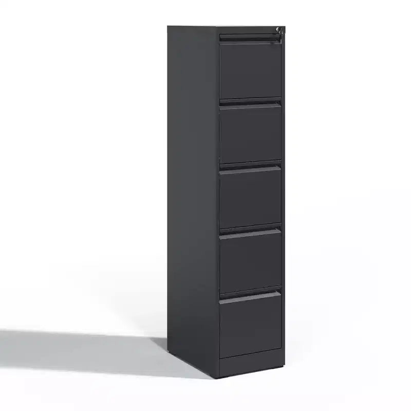 5 Drawer Vertical File Cabinet with Lock, Metal Locking Filing Cabinet for Home Office, File Storage Cabinet for A4/Letter/Legal Size File