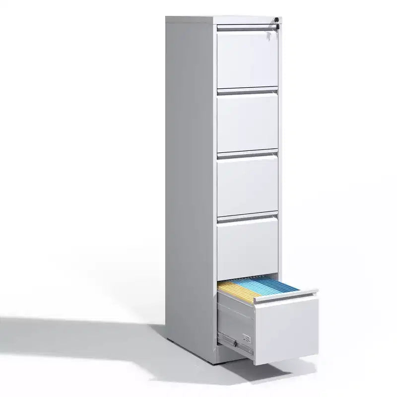 5 Drawer Vertical File Cabinet with Lock, Metal Locking Filing Cabinet for Home Office, File Storage Cabinet for A4/Letter/Legal Size File