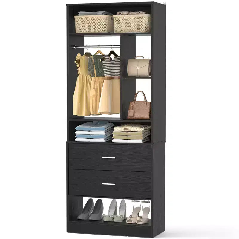 Besiost Closet System with 2 Wood Drawers