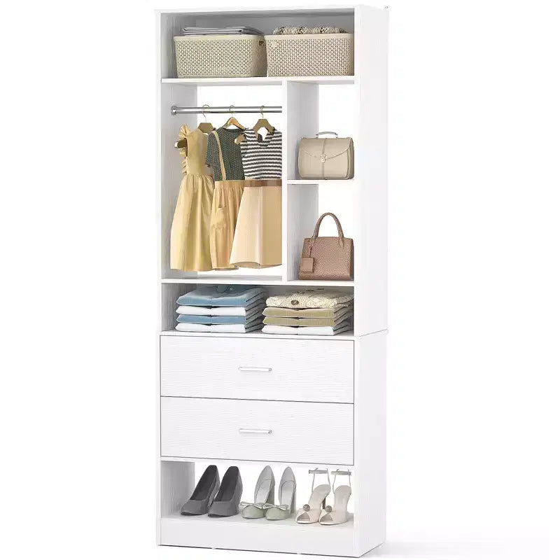 Besiost Closet System with 2 Wood Drawers