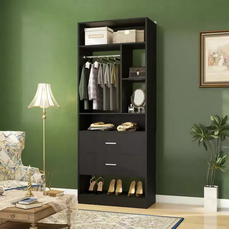 Besiost Closet System with 2 Wood Drawers