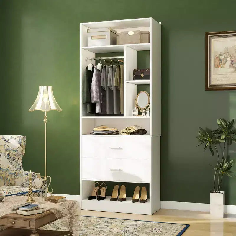Besiost Closet System with 2 Wood Drawers