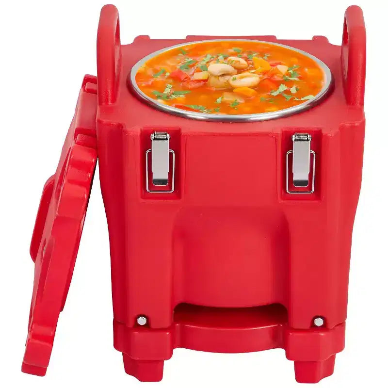 Insulated Food Carrier, 22Qt Capacity, Stackable Hot Box, with Spoon, Wheel and Safe Lock, for Catering, Family Gathering, Canteen, Restaurant