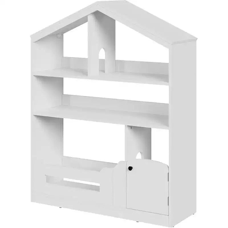 3-Tier Children's Bookshelf and Toy Storage Organizer with Motion Sensor Light C Wooden Book Rack for Playrooms, Classrooms, and Bedrooms