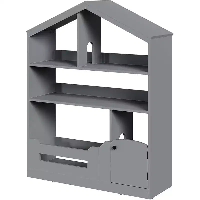 3-Tier Children's Bookshelf and Toy Storage Organizer with Motion Sensor Light C Wooden Book Rack for Playrooms, Classrooms, and Bedrooms