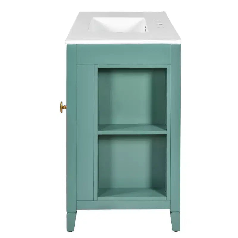 36 Bathroom Vanity Sink Combo with Storage , Wood Bathroom Floor Cabinet with Drawers and Soft Close Doors,