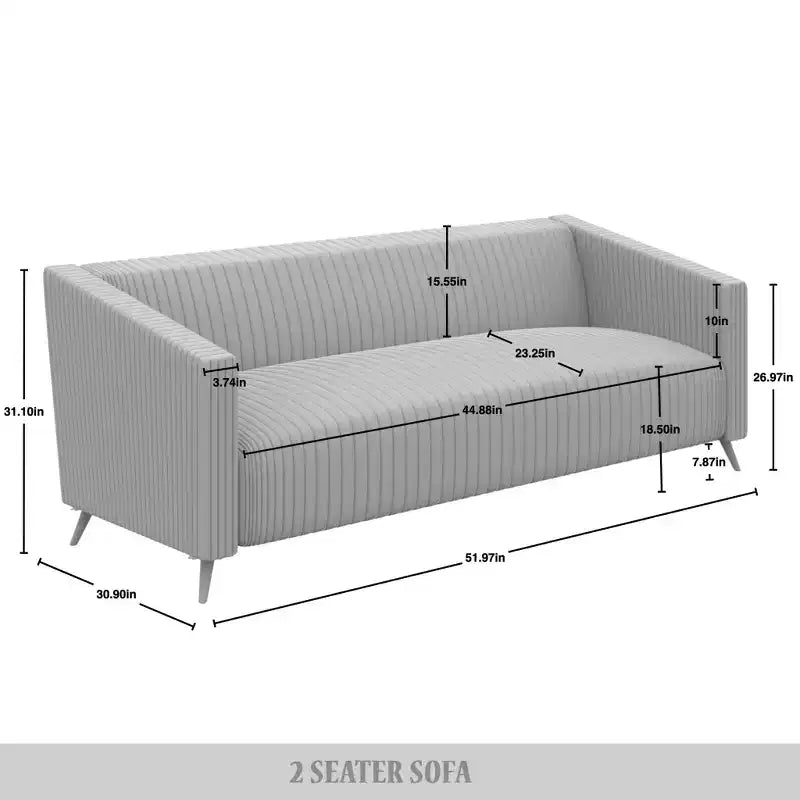 ChaletPosh Velvet Love Seat