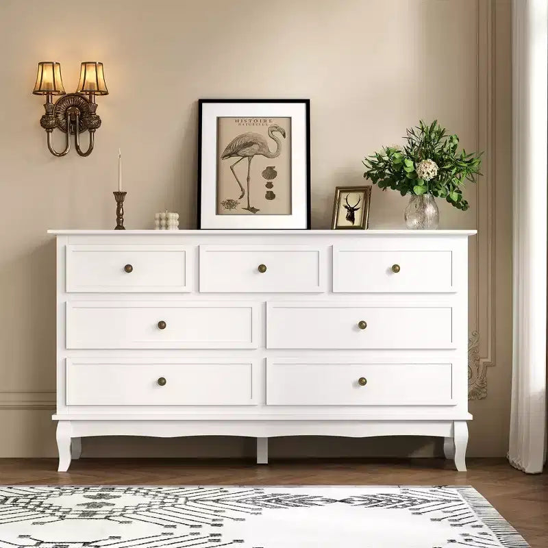 55'' Modern Dresser for Bedroom With 7 Spacious Drawers 55'' Modern Dresser for Bedroom With 7 Spacious Drawers