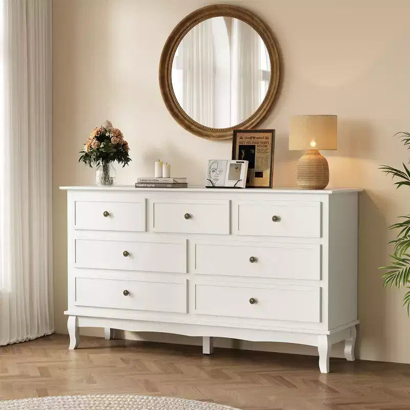55'' Modern Dresser for Bedroom With 7 Spacious Drawers 55'' Modern Dresser for Bedroom With 7 Spacious Drawers