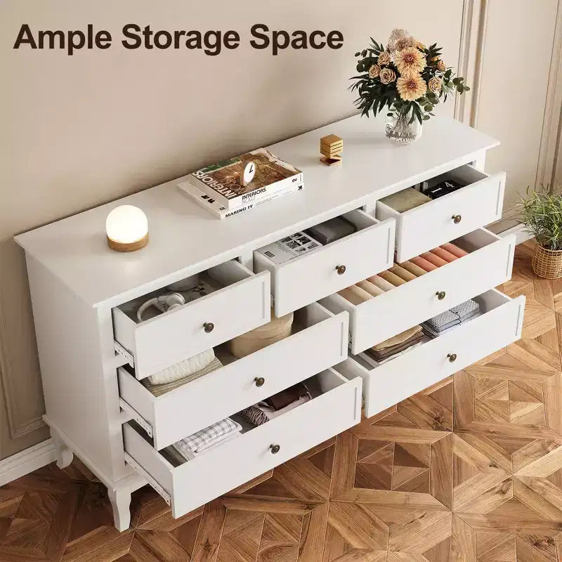 55'' Modern Dresser for Bedroom With 7 Spacious Drawers 55'' Modern Dresser for Bedroom With 7 Spacious Drawers