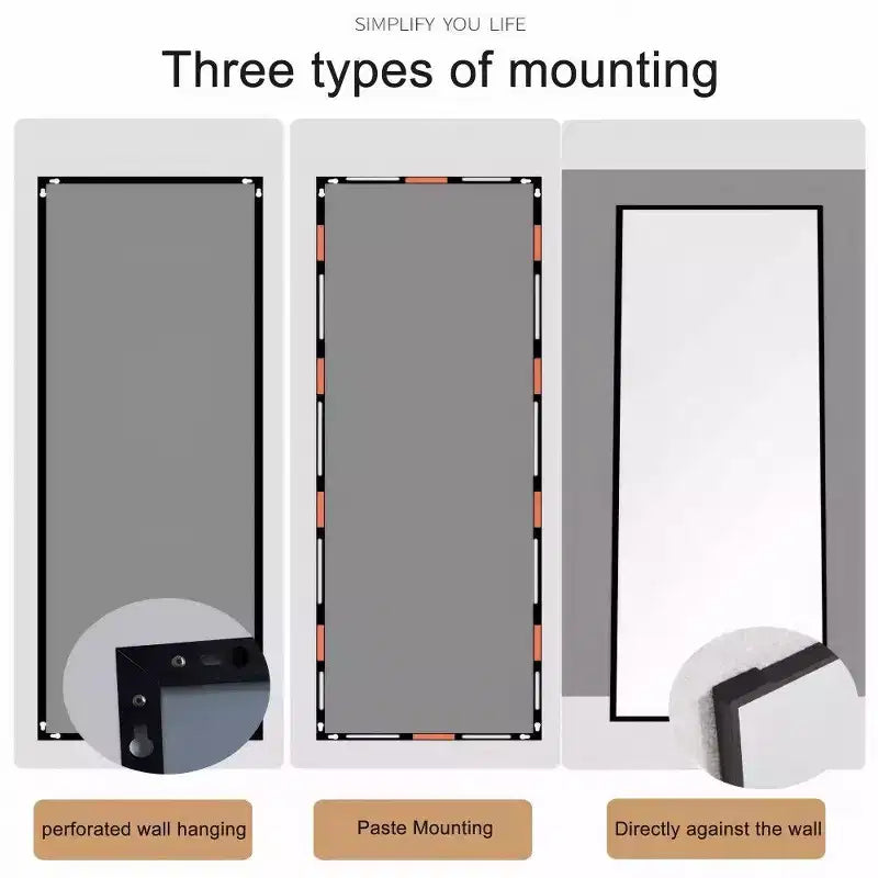 TUYOHW 70x31 Rectangle Full Length Mirror,Vanity Mirror with Metal Frame,Wall Mounted Mirror for Cloakroom