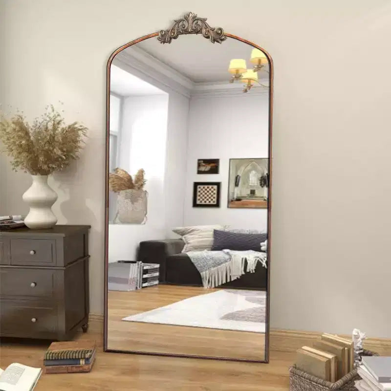 TUYOHW 66x36 Arched Full Length Mirror with Metal Frame,Oversized Leaning Floor Full Body Mirror for Bedroom,Living Room