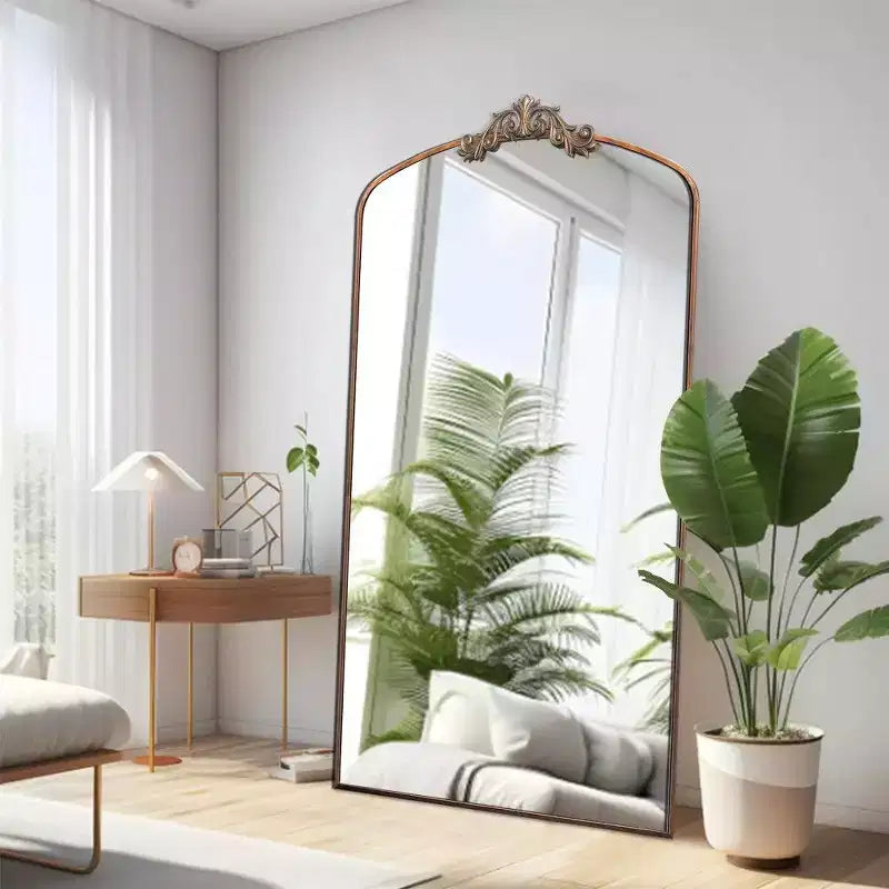 TUYOHW 66x36 Arched Full Length Mirror with Metal Frame,Oversized Leaning Floor Full Body Mirror for Bedroom,Living Room