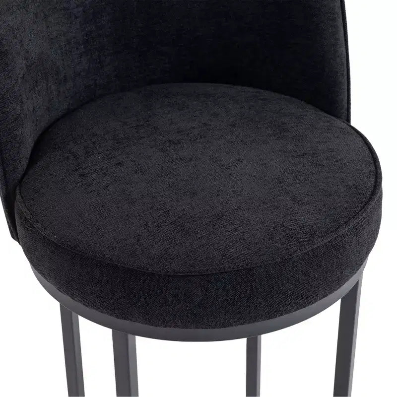 GDFStudio Iskan 25H Linen Upholstered Counter Height Bar Stools with Backrest (Set of 2)