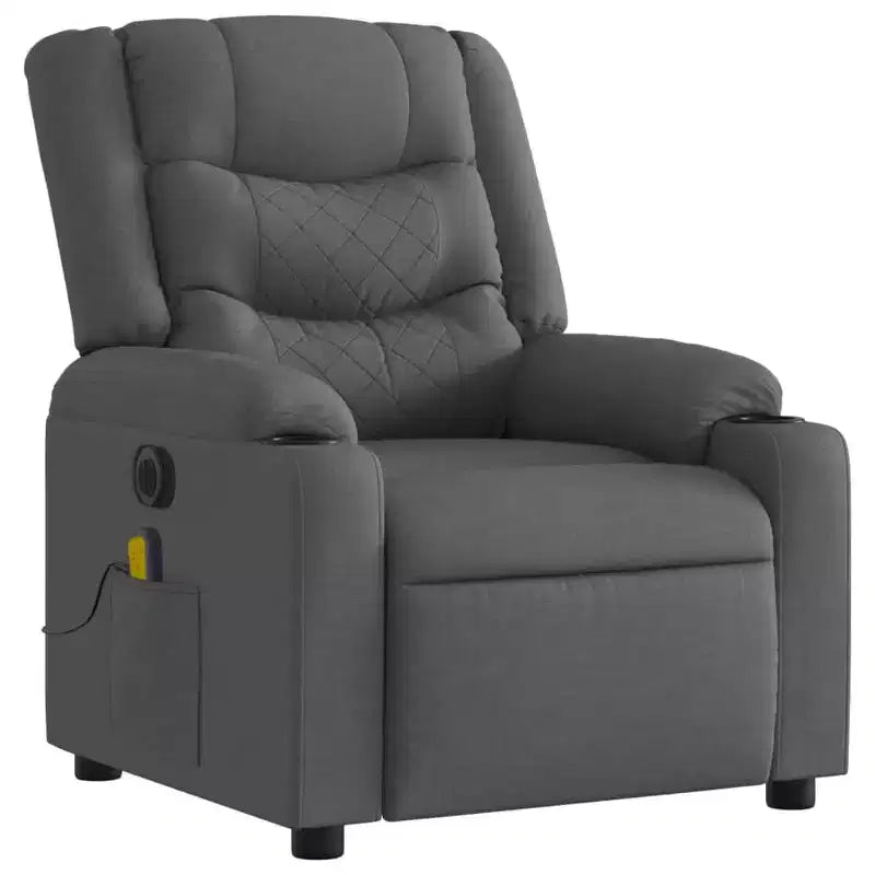 vidaXL Electric Massage Recliner Chair Fabric