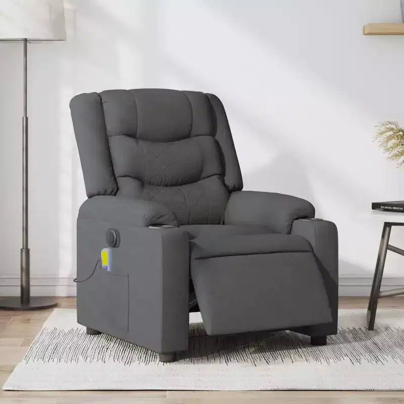 vidaXL Electric Massage Recliner Chair Fabric