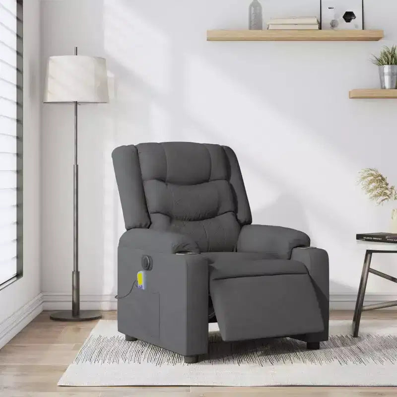 vidaXL Electric Massage Recliner Chair Fabric