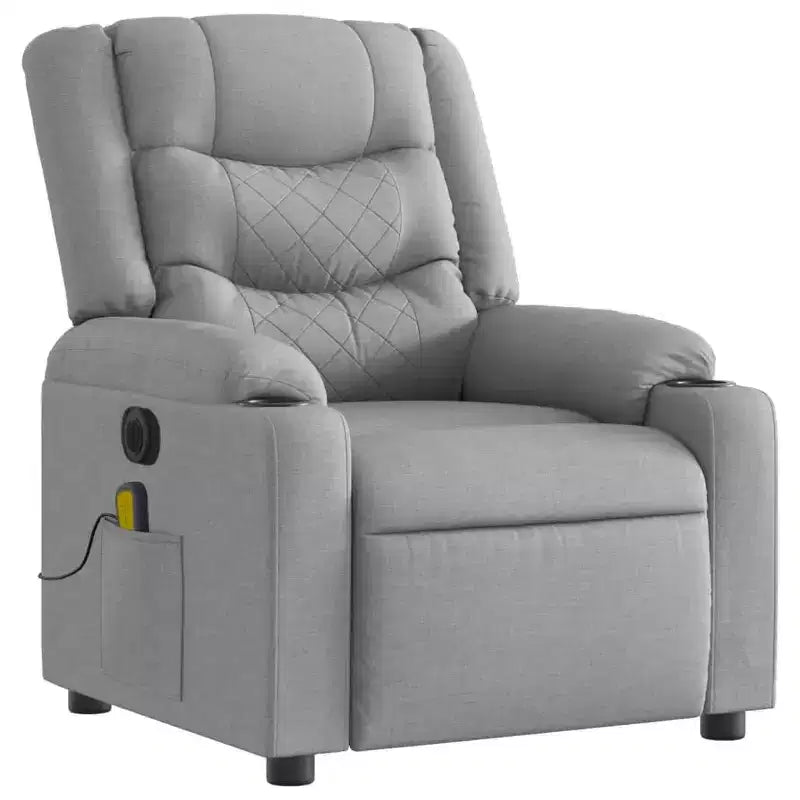 vidaXL Electric Massage Recliner Chair Fabric