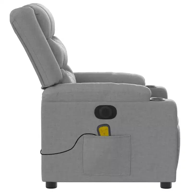 vidaXL Electric Massage Recliner Chair Fabric