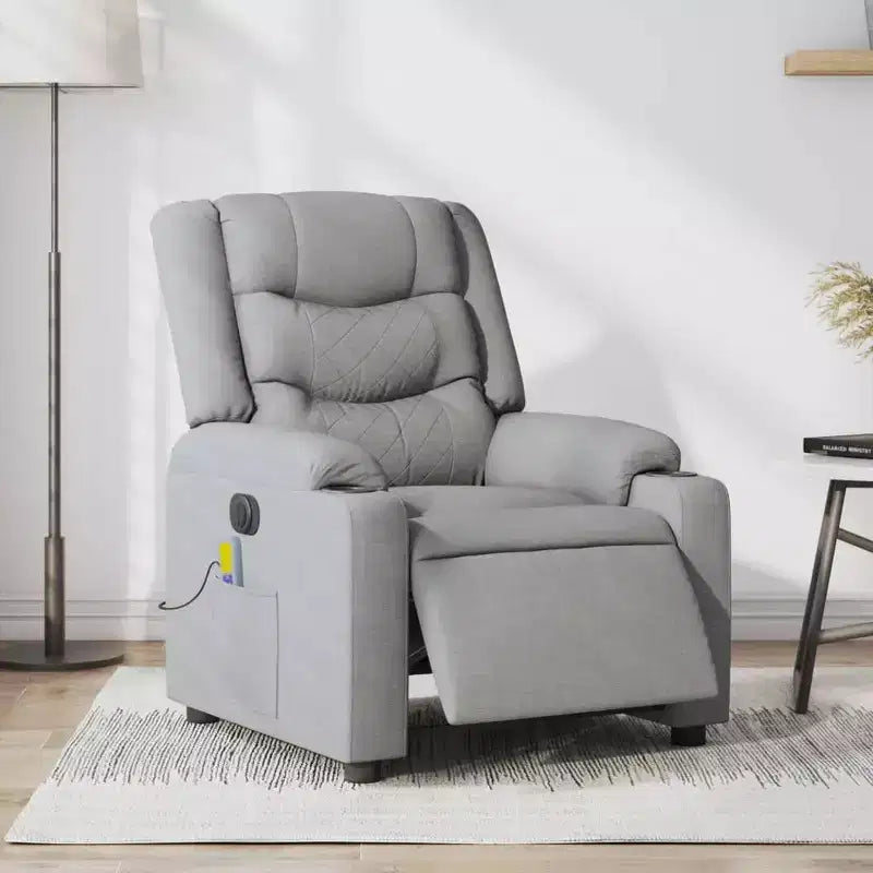 vidaXL Electric Massage Recliner Chair Fabric