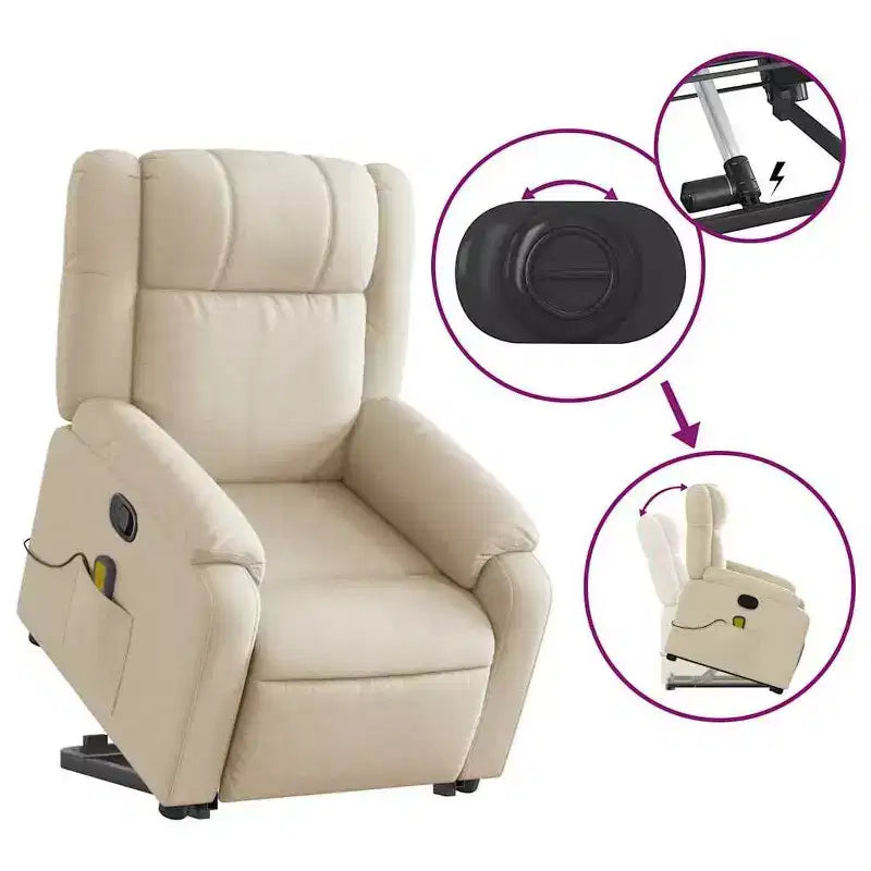 vidaXL Electric Stand Up Massage Recliner Chair