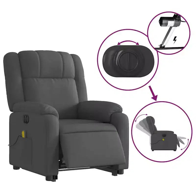 vidaXL Electric Stand Up Massage Recliner Chair