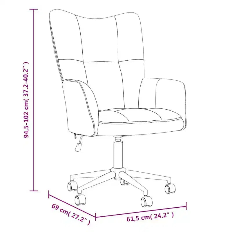 vidaXL Relaxing Chair Light Gray Velvet (100% polyester), steel Standard