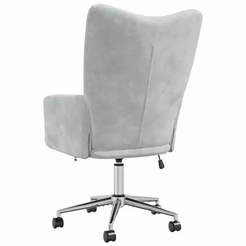 vidaXL Relaxing Chair Light Gray Velvet (100% polyester), steel Standard