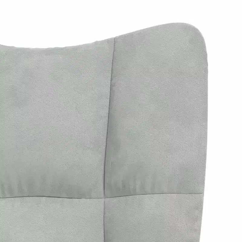 vidaXL Relaxing Chair Light Gray Velvet (100% polyester), steel Standard