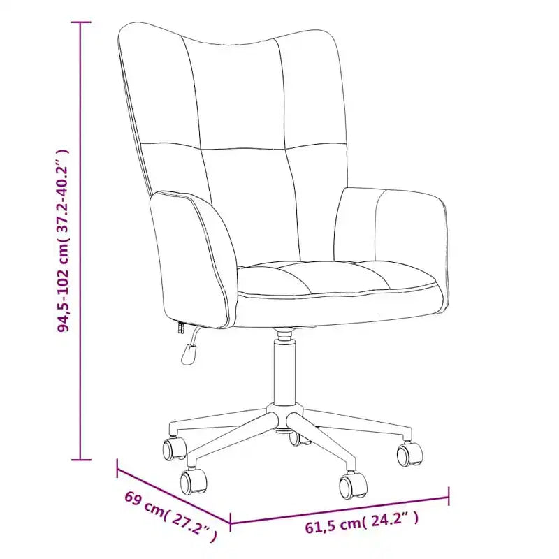 vidaXL Relaxing Chair Light Gray Velvet (100% polyester), steel Standard