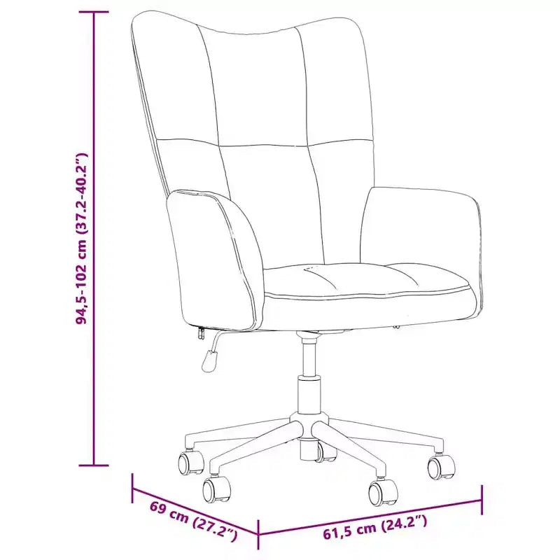 vidaXL Relaxing Chair Light Gray Velvet (100% polyester), steel Standard