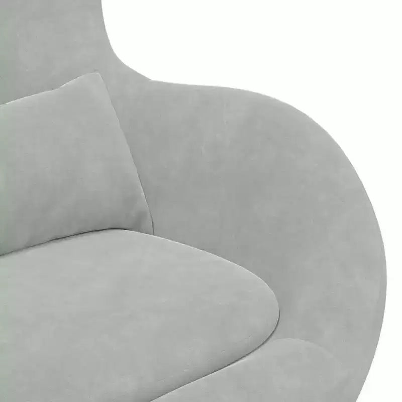 vidaXL Egg Chair Light Grey 63 x 73 x 90 cm Velvet