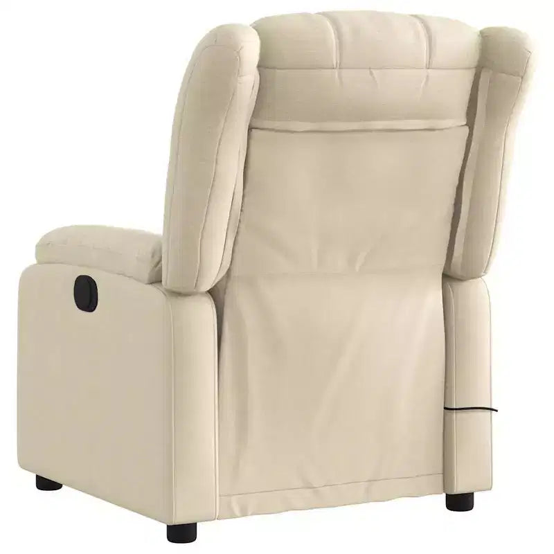vidaXL Massage Recliner Chair Black Fabric