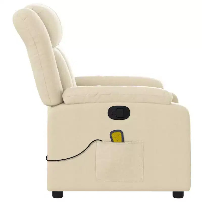 vidaXL Massage Recliner Chair Black Fabric