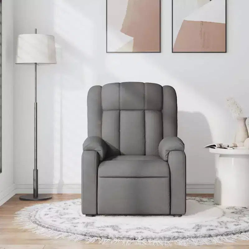 vidaXL Massage Recliner Chair Black Fabric