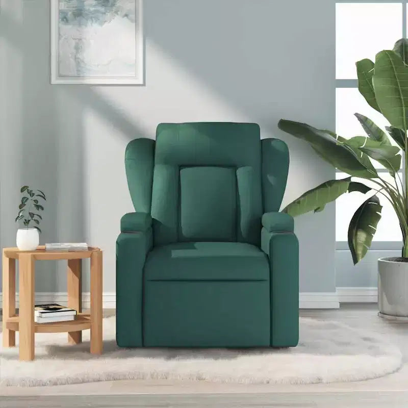 vidaXL Massage Recliner Chair Black Fabric