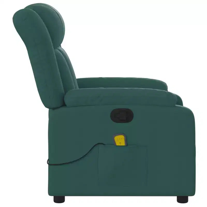 vidaXL Massage Recliner Chair Black Fabric
