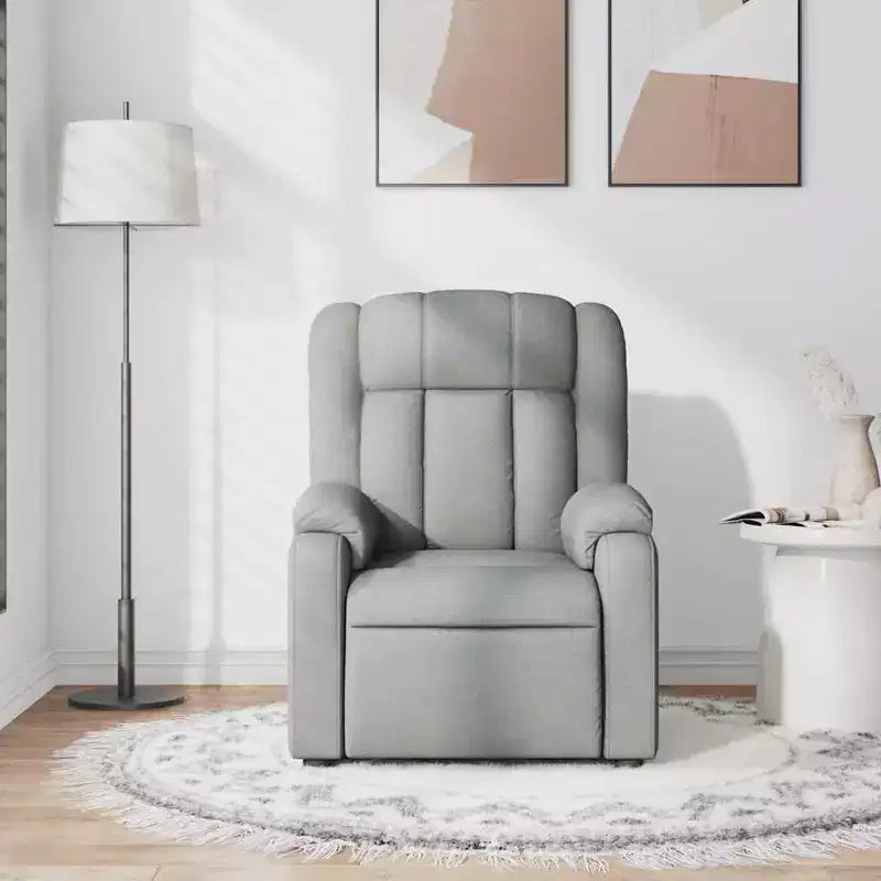 vidaXL Massage Recliner Chair Black Fabric