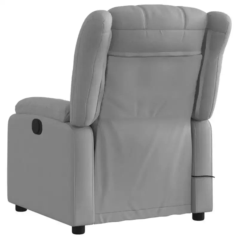 vidaXL Massage Recliner Chair Black Fabric