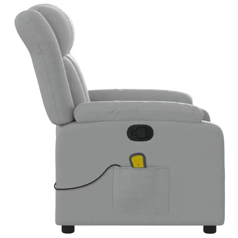 vidaXL Massage Recliner Chair Black Fabric