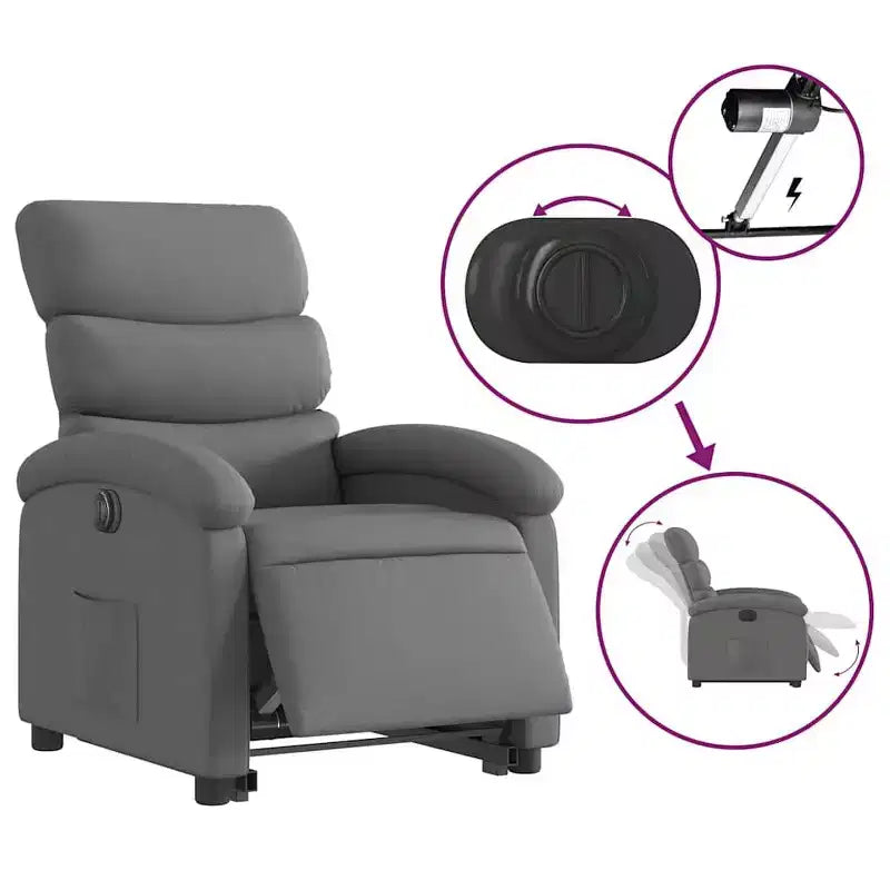 vidaXL Stand Up Recliner Chair Polyester Medium Recliner Chair