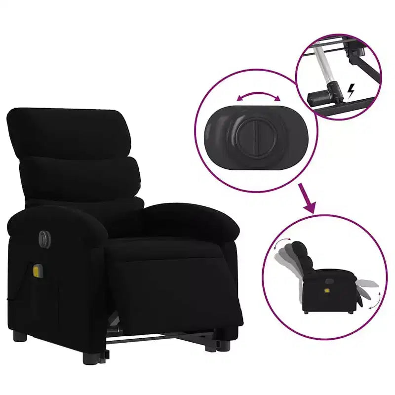 vidaXL Stand Up Recliner Chair Polyester Medium Recliner Chair