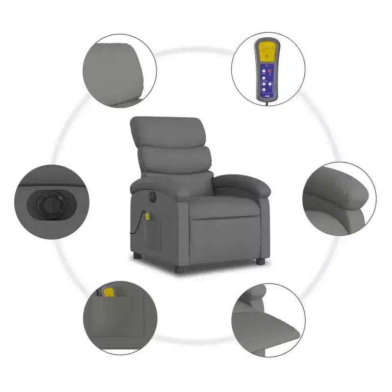 vidaXL Stand Up Recliner Chair Polyester Medium Recliner Chair