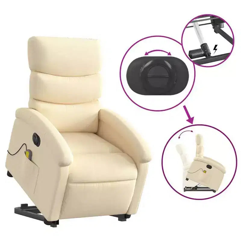 vidaXL Stand Up Recliner Chair Polyester Medium Recliner Chair