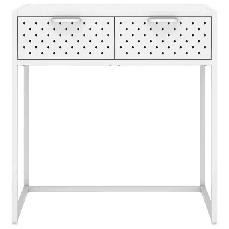 vidaXL Console Table Entryway Table Hall Narrow Side Table with Drawer Steel