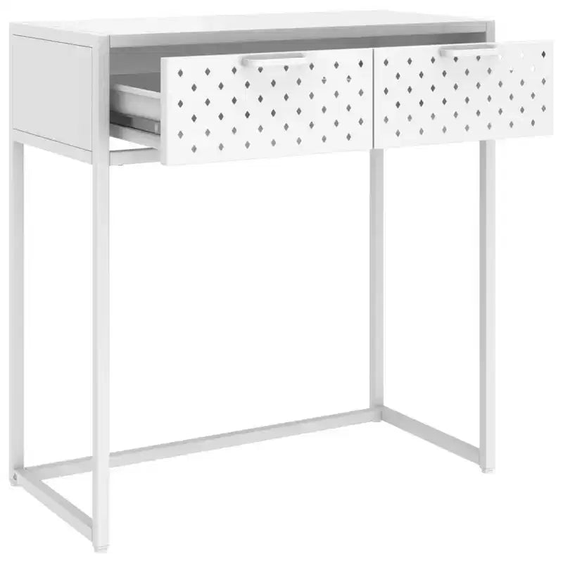 vidaXL Console Table Entryway Table Hall Narrow Side Table with Drawer Steel