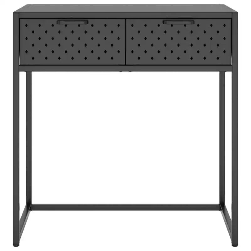 vidaXL Console Table Entryway Table Hall Narrow Side Table with Drawer Steel