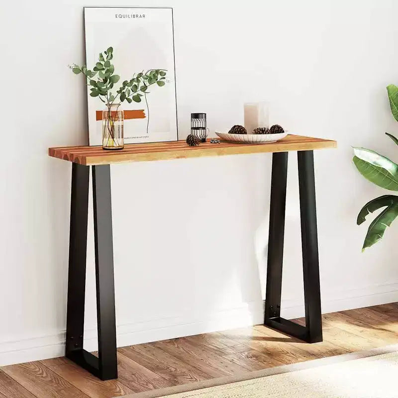 vidaXL Console Table with Live Edge Accent End Side Table Solid Wood Acacia
